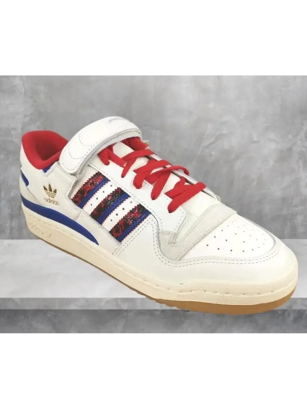 adidas Forum 84 Low Off Men's Size 10 White Scarlet Collegiate Royal GV9606